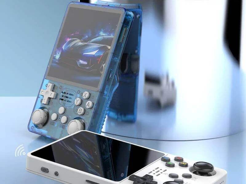 R36S Plus Promotional Render - Premium Gaming Console